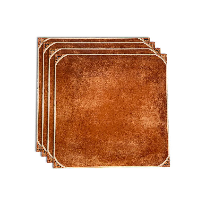 Porcelain Singular Tile Matte Vintage Floor and Wall Tile for Indoor and Outdoor Orange Red Clearhalo 'Floor Tiles & Wall Tiles' 'floor_tiles_wall_tiles' 'Flooring 'Home Improvement' 'home_improvement' 'home_improvement_floor_tiles_wall_tiles' Walls and Ceiling' 7120196