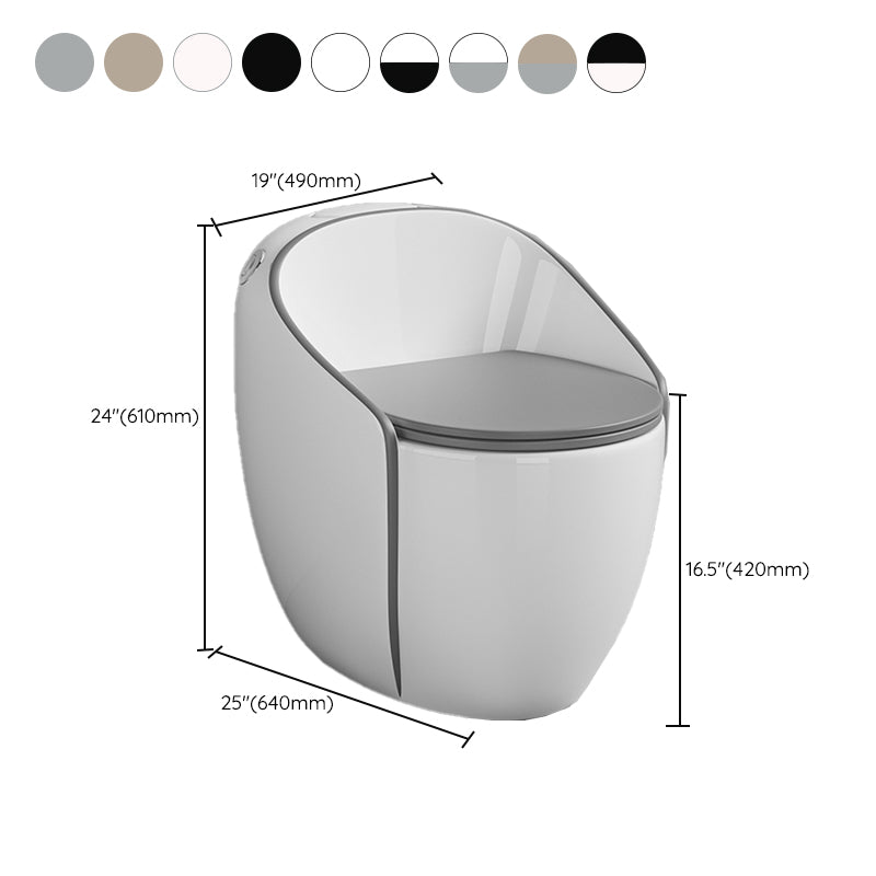 Contemporary Floor Mounted Flush Toilet Siphon Jet Toilet Bowl for Washroom Clearhalo 'Bathroom Remodel & Bathroom Fixtures' 'Home Improvement' 'home_improvement' 'home_improvement_toilets' 'Toilets & Bidets' 'Toilets' 7120442