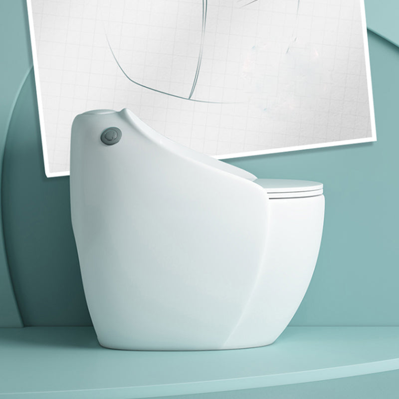 Modern Floor Mount Flush Toilet Spray Gun Included Toilet Bowl for Washroom White Toilet with Sprayer 16" Clearhalo 'Bathroom Remodel & Bathroom Fixtures' 'Home Improvement' 'home_improvement' 'home_improvement_toilets' 'Toilets & Bidets' 'Toilets' 7120446