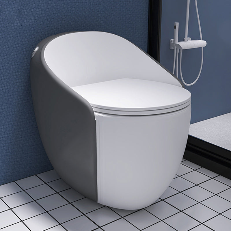 Modern Floor Mount Flush Toilet Spray Gun Included Toilet Bowl for Washroom Grey Toilet with Sprayer Clearhalo 'Bathroom Remodel & Bathroom Fixtures' 'Home Improvement' 'home_improvement' 'home_improvement_toilets' 'Toilets & Bidets' 'Toilets' 7120448