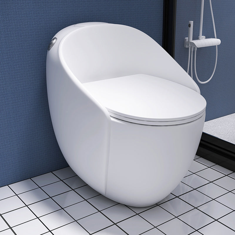 Modern Floor Mount Flush Toilet Spray Gun Included Toilet Bowl for Washroom White Toilet with Sprayer 12" Clearhalo 'Bathroom Remodel & Bathroom Fixtures' 'Home Improvement' 'home_improvement' 'home_improvement_toilets' 'Toilets & Bidets' 'Toilets' 7120458