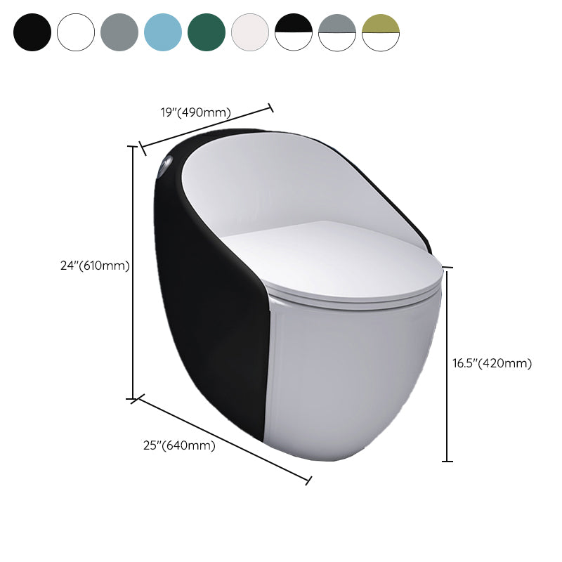 Modern Floor Mount Flush Toilet Spray Gun Included Toilet Bowl for Washroom Clearhalo 'Bathroom Remodel & Bathroom Fixtures' 'Home Improvement' 'home_improvement' 'home_improvement_toilets' 'Toilets & Bidets' 'Toilets' 7120461