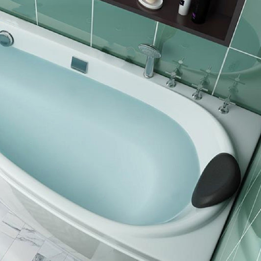 Back to Wall Corner Bathtub Acrylic White Modern Soaking Bath Clearhalo 'Bathroom Remodel & Bathroom Fixtures' 'Bathtubs' 'Home Improvement' 'home_improvement' 'home_improvement_bathtubs' 'Showers & Bathtubs' 7121546