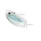Back to Wall Corner Bathtub Acrylic White Modern Soaking Bath Clearhalo 'Bathroom Remodel & Bathroom Fixtures' 'Bathtubs' 'Home Improvement' 'home_improvement' 'home_improvement_bathtubs' 'Showers & Bathtubs' 7121555