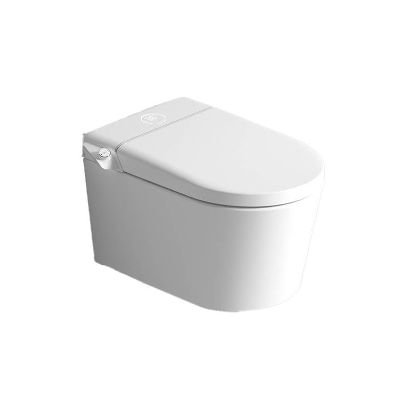 Contemporary Wall Hung Toilet Set in White Elongated Bowl Shape Clearhalo 'Bathroom Remodel & Bathroom Fixtures' 'Bidets' 'Home Improvement' 'home_improvement' 'home_improvement_bidets' 'Toilets & Bidets' 7123400