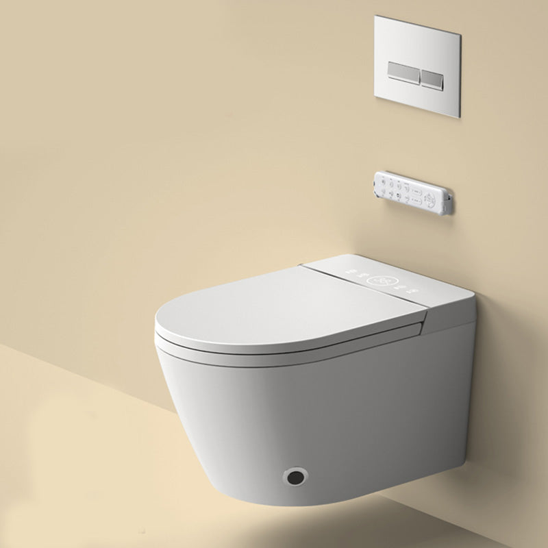 Contemporary Wall Hung Toilet Set in White Finish with Heated Seat Clearhalo 'Bathroom Remodel & Bathroom Fixtures' 'Bidets' 'Home Improvement' 'home_improvement' 'home_improvement_bidets' 'Toilets & Bidets' 7123427