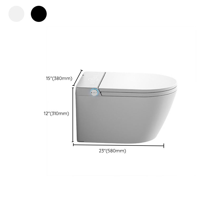Contemporary Wall Hung Toilet Set in White Finish with Heated Seat Clearhalo 'Bathroom Remodel & Bathroom Fixtures' 'Bidets' 'Home Improvement' 'home_improvement' 'home_improvement_bidets' 'Toilets & Bidets' 7123435