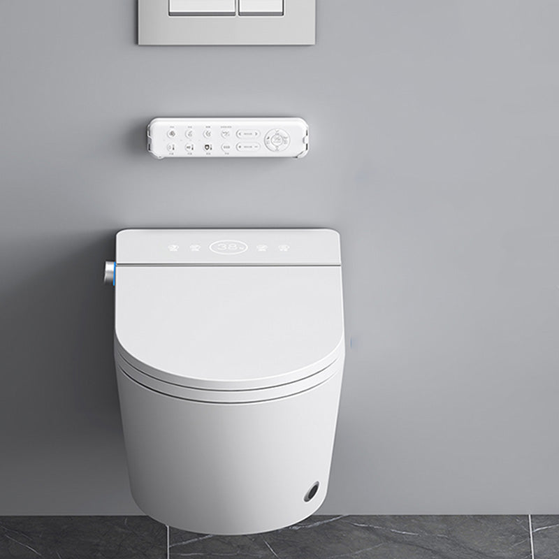 White Wall Hung Toilet Set with Warm Air Dryer and Water Pressure Control Clearhalo 'Bathroom Remodel & Bathroom Fixtures' 'Bidets' 'Home Improvement' 'home_improvement' 'home_improvement_bidets' 'Toilets & Bidets' 7123441