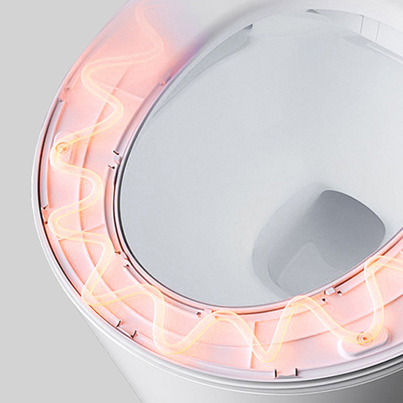 White Wall Hung Toilet Set with Warm Air Dryer and Water Pressure Control Clearhalo 'Bathroom Remodel & Bathroom Fixtures' 'Bidets' 'Home Improvement' 'home_improvement' 'home_improvement_bidets' 'Toilets & Bidets' 7123443