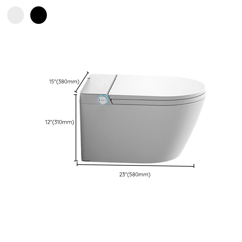 White Wall Hung Toilet Set with Warm Air Dryer and Water Pressure Control Clearhalo 'Bathroom Remodel & Bathroom Fixtures' 'Bidets' 'Home Improvement' 'home_improvement' 'home_improvement_bidets' 'Toilets & Bidets' 7123447