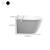 White Wall Hung Toilet Set with Warm Air Dryer and Water Pressure Control Clearhalo 'Bathroom Remodel & Bathroom Fixtures' 'Bidets' 'Home Improvement' 'home_improvement' 'home_improvement_bidets' 'Toilets & Bidets' 7123447