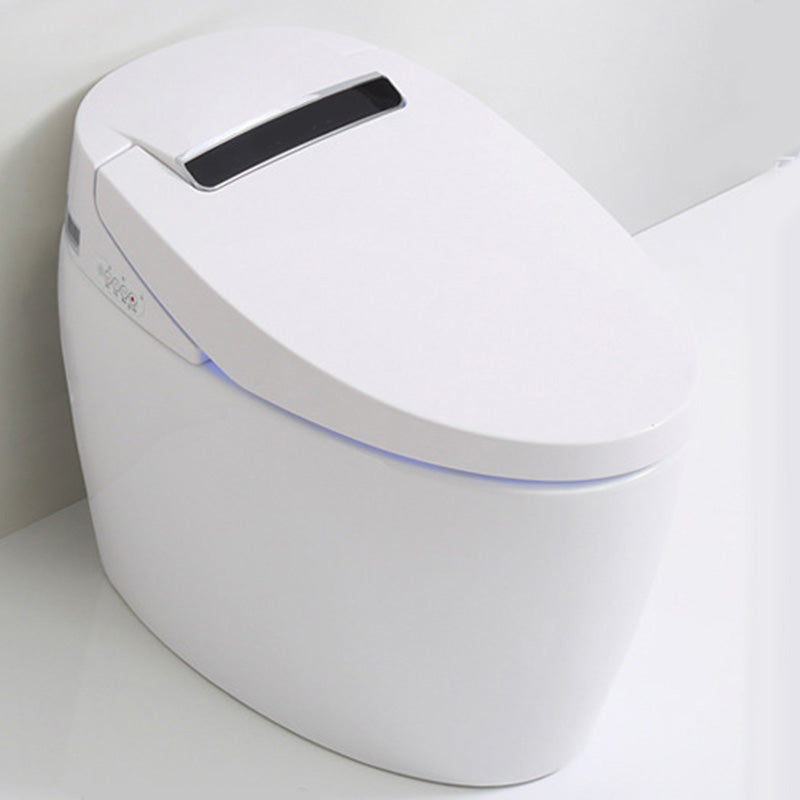 White Floor Standing Bidet in Elongated with Warm Air Dryer Vitreous China Bidets No Clearhalo 'Bathroom Remodel & Bathroom Fixtures' 'Bidets' 'Home Improvement' 'home_improvement' 'home_improvement_bidets' 'Toilets & Bidets' 7123449