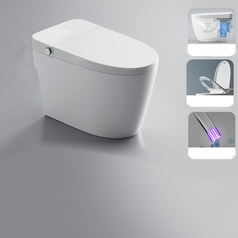 Elongated White Floor Standing Bidet with Heated Seat and Remote Control Included White Manual Lid (Standard) Clearhalo 'Bathroom Remodel & Bathroom Fixtures' 'Bidets' 'Home Improvement' 'home_improvement' 'home_improvement_bidets' 'Toilets & Bidets' 7123462