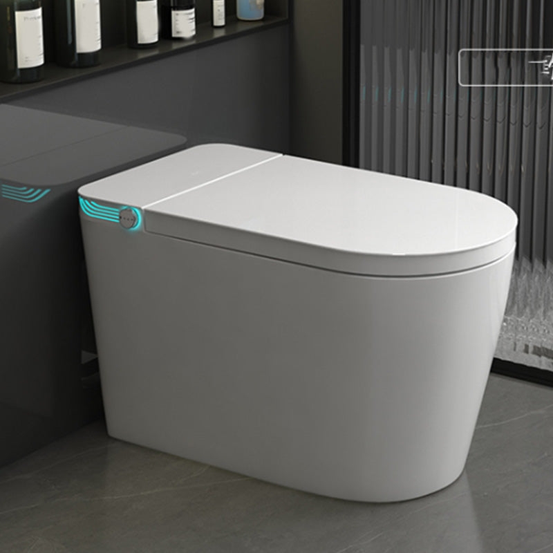 White Elongated Floor Standing Bidet with Warm Air Dryer and Heated Seat White Clearhalo 'Bathroom Remodel & Bathroom Fixtures' 'Bidets' 'Home Improvement' 'home_improvement' 'home_improvement_bidets' 'Toilets & Bidets' 7123475