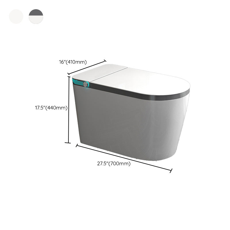 White Elongated Floor Standing Bidet with Warm Air Dryer and Heated Seat Clearhalo 'Bathroom Remodel & Bathroom Fixtures' 'Bidets' 'Home Improvement' 'home_improvement' 'home_improvement_bidets' 'Toilets & Bidets' 7123482