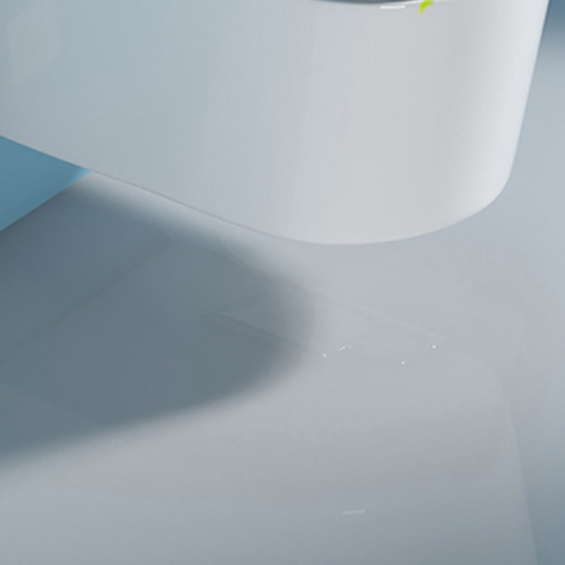 Elongated Wall Hung Toilet in White Ceramic Smart Toilet with Heated Seat Clearhalo 'Bathroom Remodel & Bathroom Fixtures' 'Bidets' 'Home Improvement' 'home_improvement' 'home_improvement_bidets' 'Toilets & Bidets' 7123511