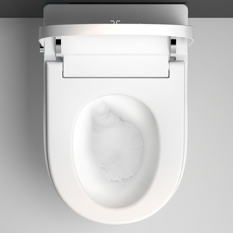 White Wall Hung Toilet Set with Warm Air Dryer and without Water Pressure Control Clearhalo 'Bathroom Remodel & Bathroom Fixtures' 'Bidets' 'Home Improvement' 'home_improvement' 'home_improvement_bidets' 'Toilets & Bidets' 7123528