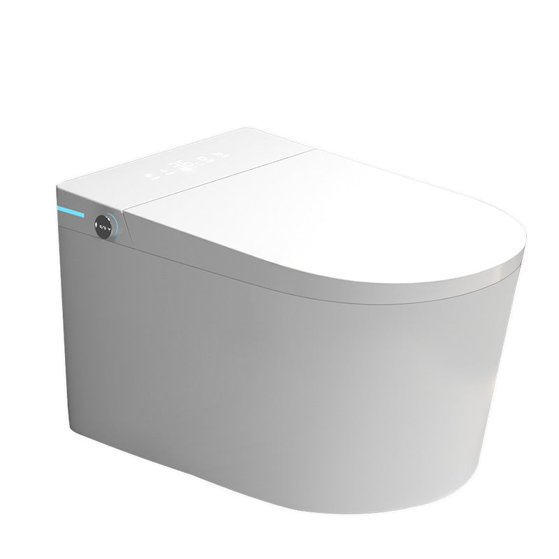 White Wall Hung Toilet Set with Warm Air Dryer and without Water Pressure Control Clearhalo 'Bathroom Remodel & Bathroom Fixtures' 'Bidets' 'Home Improvement' 'home_improvement' 'home_improvement_bidets' 'Toilets & Bidets' 7123529