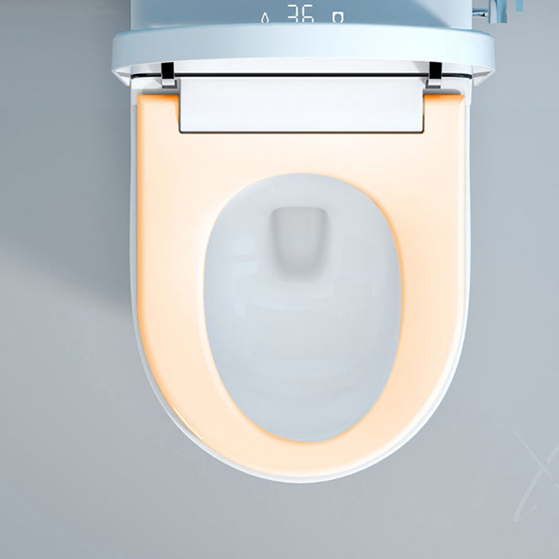 Elongated Wall Hung Toilet Set Foot Sensor Ceramic Wall Mounted Bidet in White Clearhalo 'Bathroom Remodel & Bathroom Fixtures' 'Bidets' 'Home Improvement' 'home_improvement' 'home_improvement_bidets' 'Toilets & Bidets' 7123542