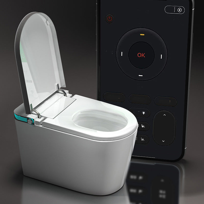 Contemporary White Elongated Floor Standing Bidet With Bidet And Seat Clearhalo 'Bathroom Remodel & Bathroom Fixtures' 'Bidets' 'Home Improvement' 'home_improvement' 'home_improvement_bidets' 'Toilets & Bidets' 7123547