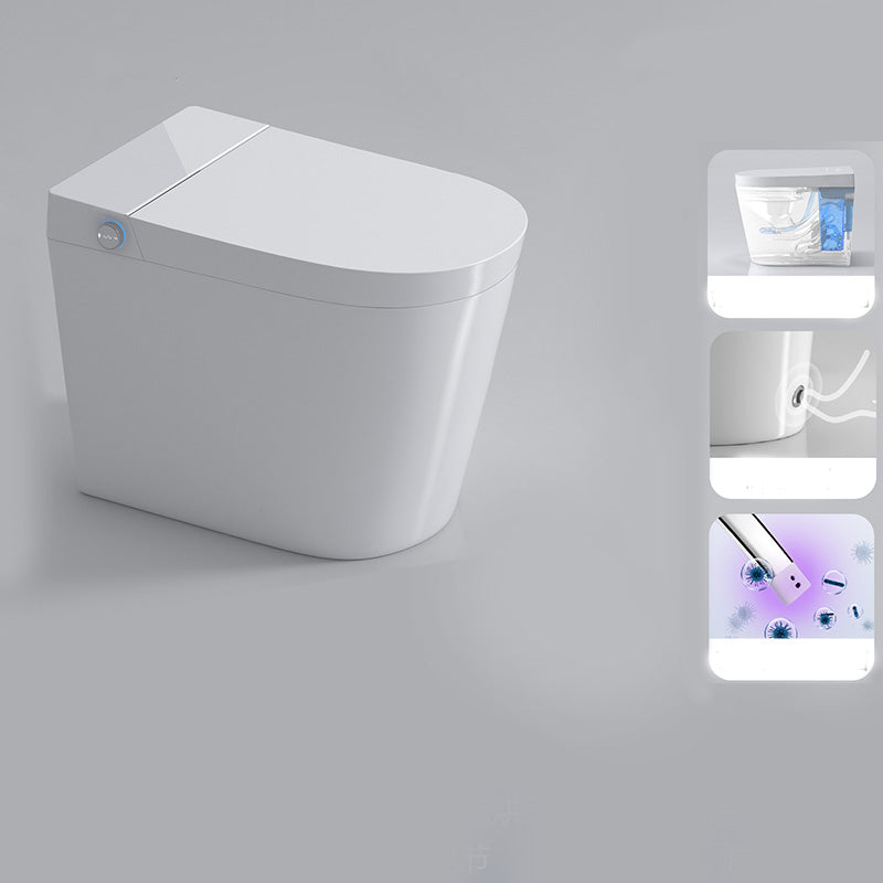 White Elongated Floor Mount Bidet Heated Seat Floor Standing Bidet White Manual Lid (Standard) Clearhalo 'Bathroom Remodel & Bathroom Fixtures' 'Bidets' 'Home Improvement' 'home_improvement' 'home_improvement_bidets' 'Toilets & Bidets' 7123562