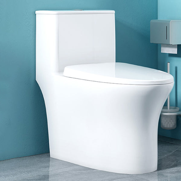 Traditional Toilet Bowl One Piece Toilet Floor Mounted Siphon Jet Toilet 15"L x 28"W x 27"H White 12" Clearhalo 'Bathroom Remodel & Bathroom Fixtures' 'Home Improvement' 'home_improvement' 'home_improvement_toilets' 'Toilets & Bidets' 'Toilets' 7123570