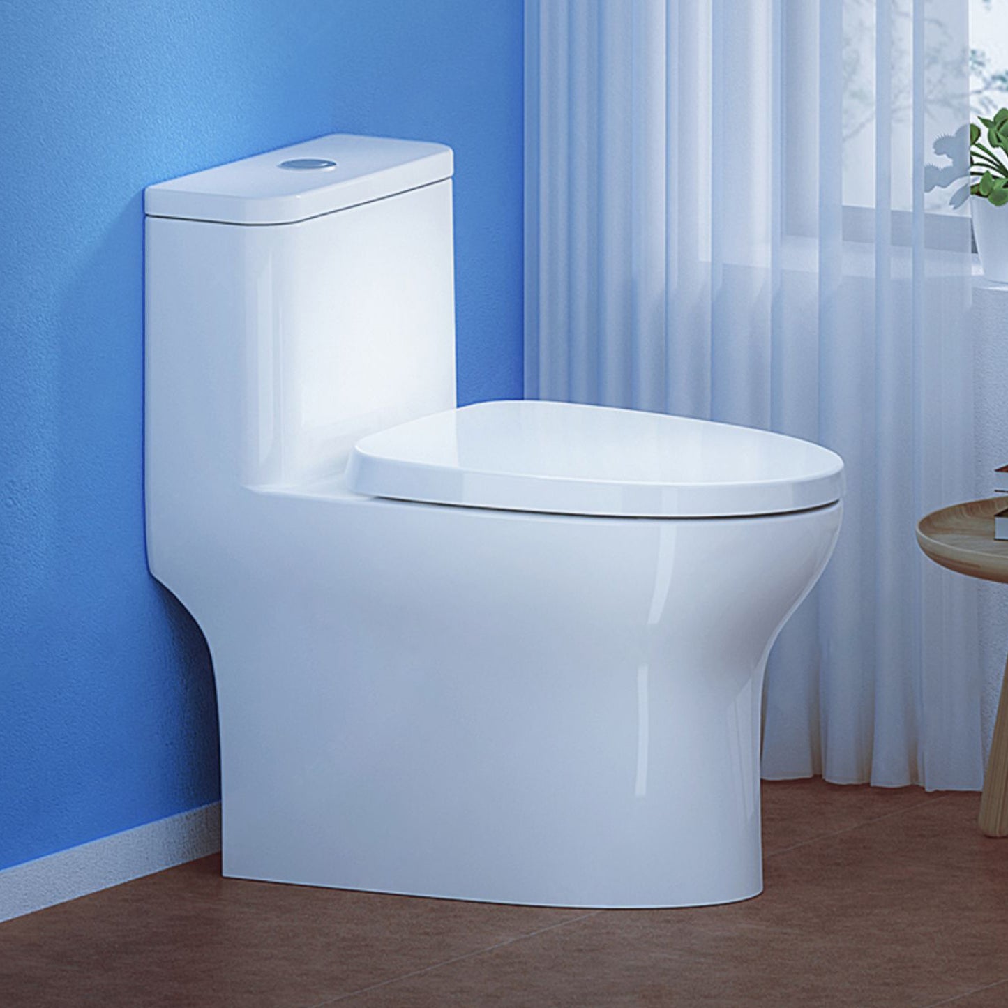 Traditional Toilet Bowl One Piece Toilet Floor Mounted Siphon Jet Toilet Clearhalo 'Bathroom Remodel & Bathroom Fixtures' 'Home Improvement' 'home_improvement' 'home_improvement_toilets' 'Toilets & Bidets' 'Toilets' 7123575