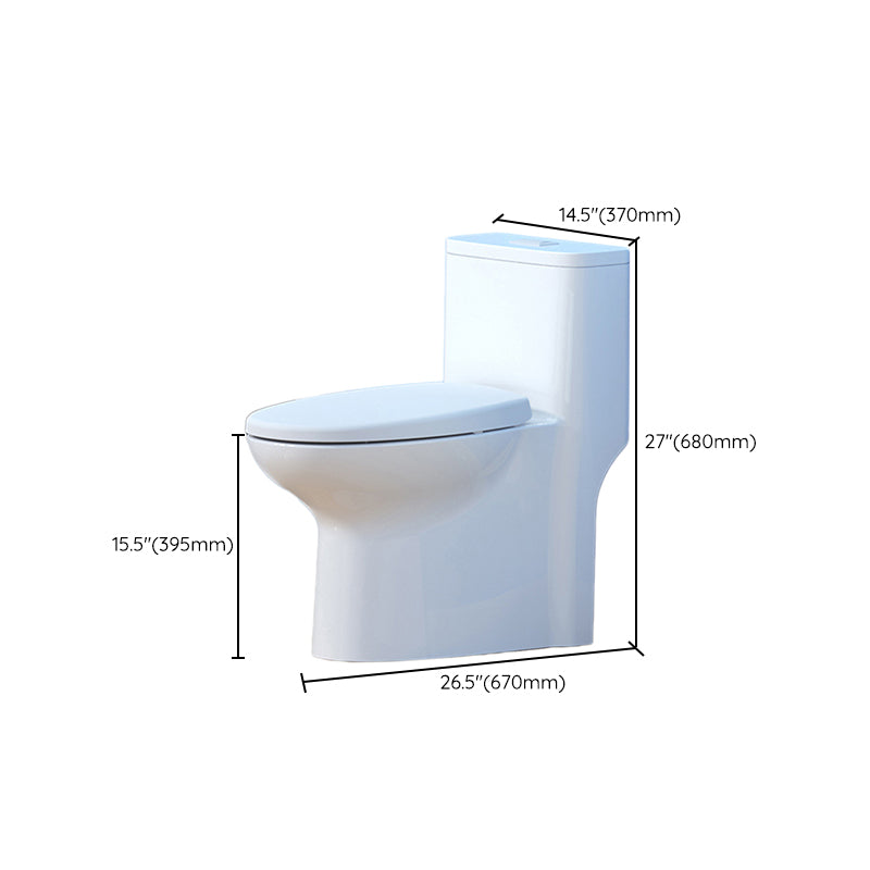 Traditional Toilet Bowl One Piece Toilet Floor Mounted Siphon Jet Toilet Clearhalo 'Bathroom Remodel & Bathroom Fixtures' 'Home Improvement' 'home_improvement' 'home_improvement_toilets' 'Toilets & Bidets' 'Toilets' 7123590