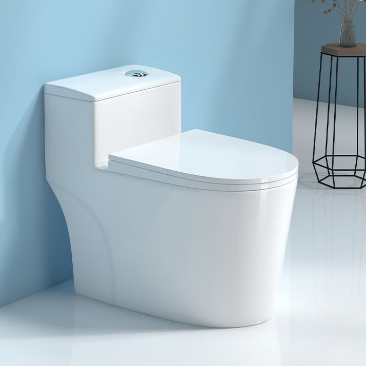 Traditional Toilet Bowl One Piece Toilet Floor Mounted Siphon Jet Urine Toilet 15"L x 28"W x 24"H White Clearhalo 'Bathroom Remodel & Bathroom Fixtures' 'Home Improvement' 'home_improvement' 'home_improvement_toilets' 'Toilets & Bidets' 'Toilets' 7123595