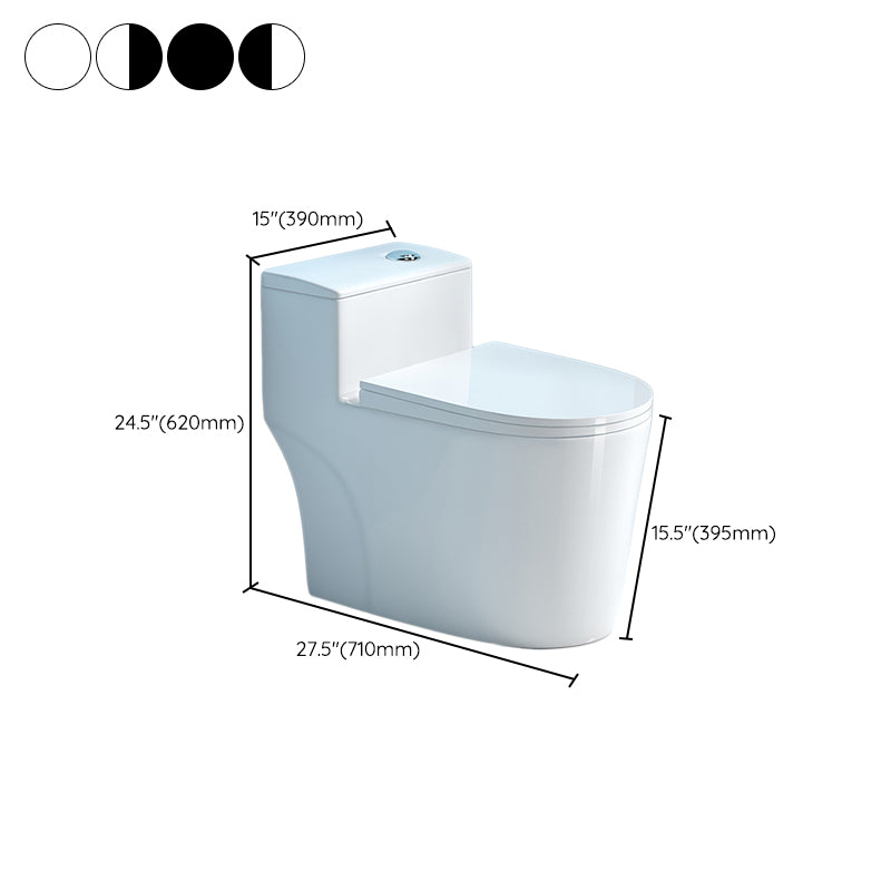 Traditional Toilet Bowl One Piece Toilet Floor Mounted Siphon Jet Urine Toilet Clearhalo 'Bathroom Remodel & Bathroom Fixtures' 'Home Improvement' 'home_improvement' 'home_improvement_toilets' 'Toilets & Bidets' 'Toilets' 7123609