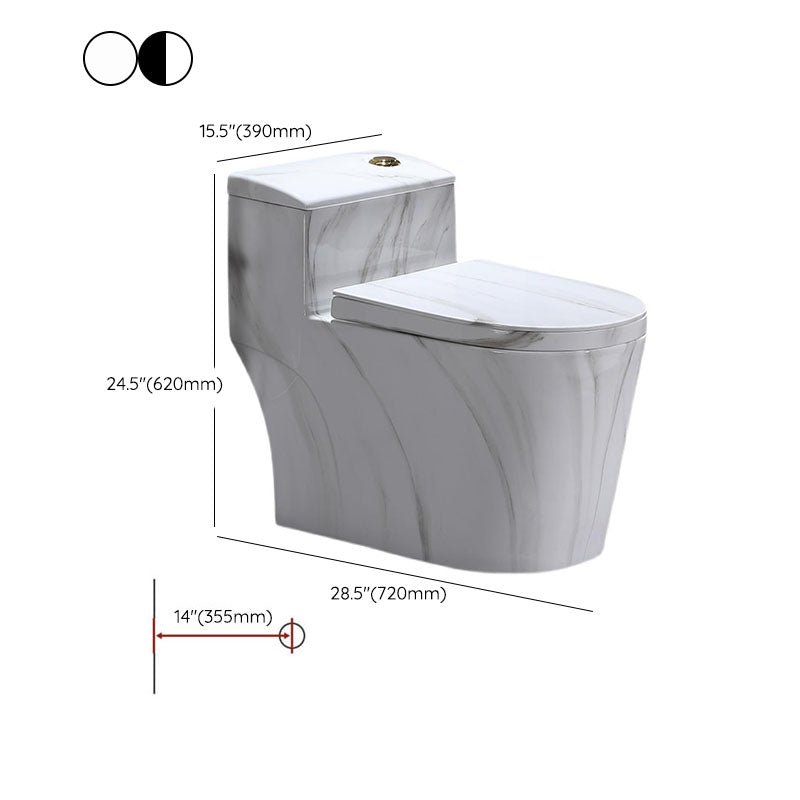 Traditional Ceramic Toilet Bowl Siphon Jet Urine Toilet for Bathroom Clearhalo 'Bathroom Remodel & Bathroom Fixtures' 'Home Improvement' 'home_improvement' 'home_improvement_toilets' 'Toilets & Bidets' 'Toilets' 7123629
