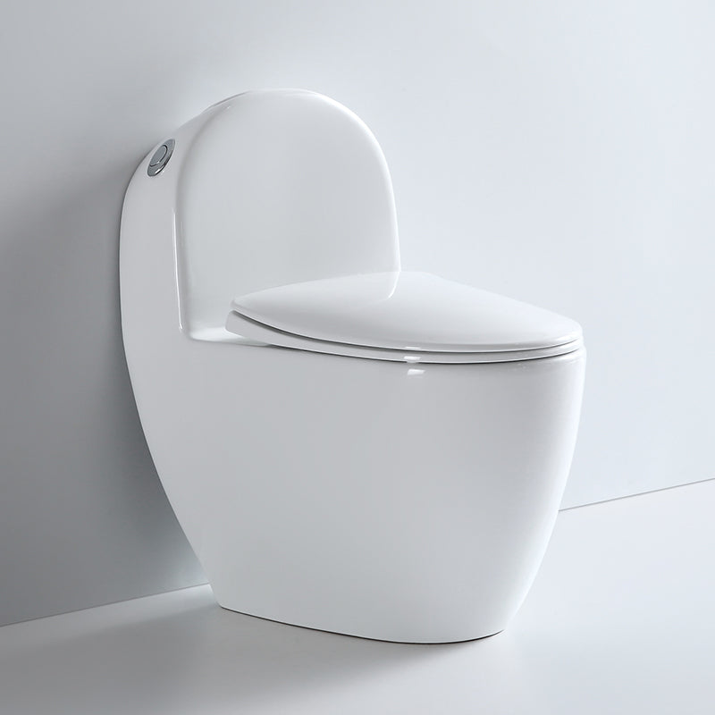 Modern Toilet Bowl All In One Floor Mounted Porcelain Flush Toilet 16"L x 25"W x 27"H White Clearhalo 'Bathroom Remodel & Bathroom Fixtures' 'Home Improvement' 'home_improvement' 'home_improvement_toilets' 'Toilets & Bidets' 'Toilets' 7123659