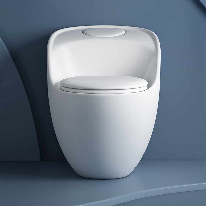 Modern Toilet Bowl All In One Floor Mounted Porcelain Flush Toilet 18"L x 27"W x 26"H White 14" Clearhalo 'Bathroom Remodel & Bathroom Fixtures' 'Home Improvement' 'home_improvement' 'home_improvement_toilets' 'Toilets & Bidets' 'Toilets' 7123665