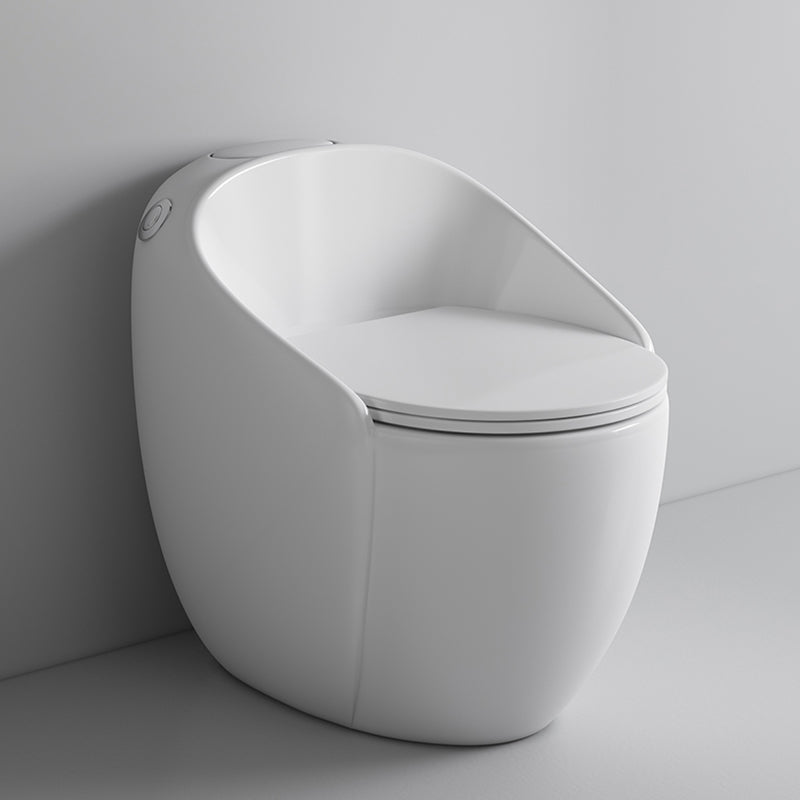 Modern Toilet Bowl All In One Floor Mounted Porcelain Flush Toilet 19"L x 25"W x 24"H White 12" Clearhalo 'Bathroom Remodel & Bathroom Fixtures' 'Home Improvement' 'home_improvement' 'home_improvement_toilets' 'Toilets & Bidets' 'Toilets' 7123669