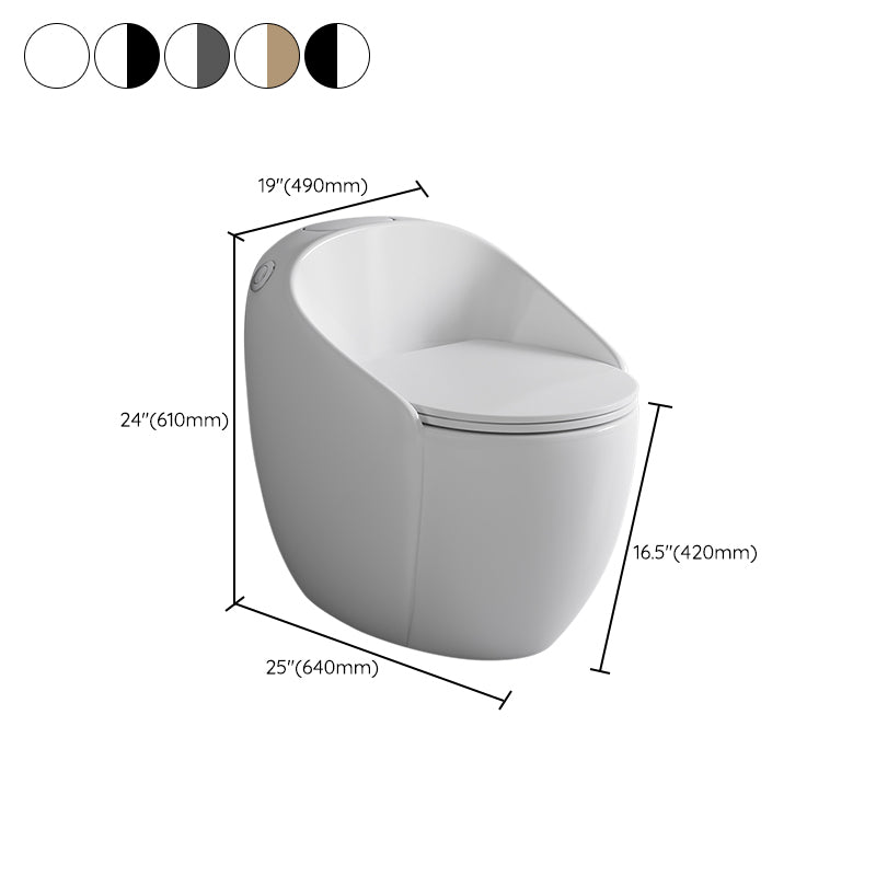 Modern Toilet Bowl All In One Floor Mounted Porcelain Flush Toilet Clearhalo 'Bathroom Remodel & Bathroom Fixtures' 'Home Improvement' 'home_improvement' 'home_improvement_toilets' 'Toilets & Bidets' 'Toilets' 7123683