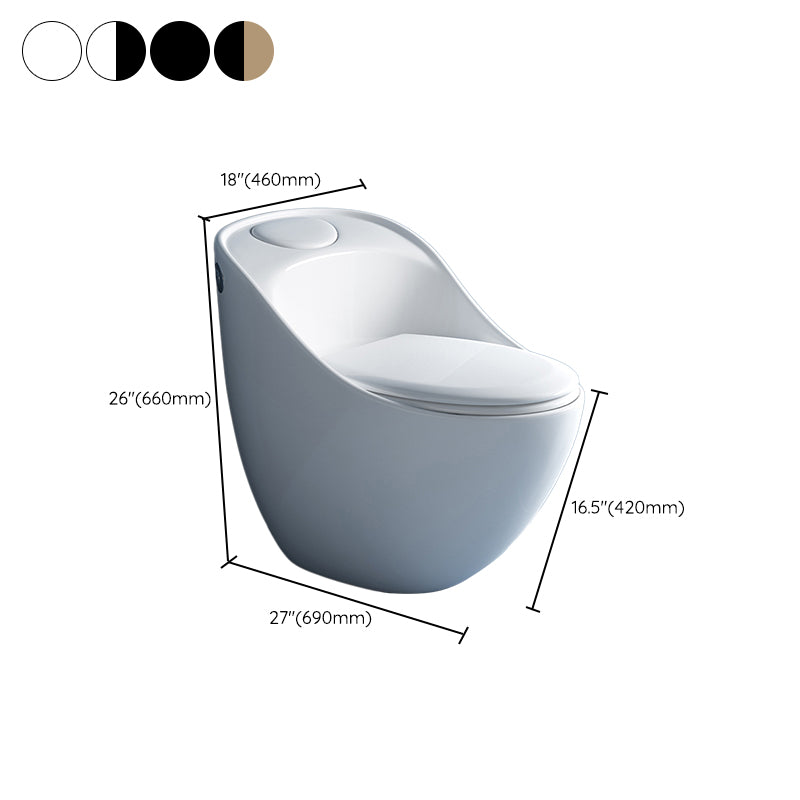 Modern Toilet Bowl All In One Floor Mounted Porcelain Flush Toilet Clearhalo 'Bathroom Remodel & Bathroom Fixtures' 'Home Improvement' 'home_improvement' 'home_improvement_toilets' 'Toilets & Bidets' 'Toilets' 7123684