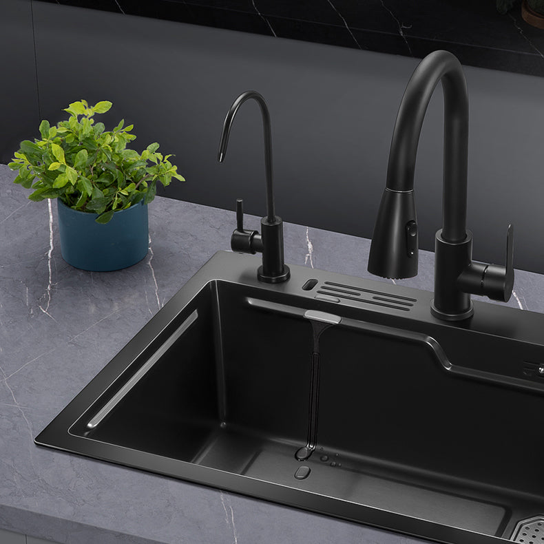 Noise-cancelling Design Kitchen Sink Stainless Steel Drop-In Kitchen Sink Clearhalo 'Home Improvement' 'home_improvement' 'home_improvement_kitchen_sinks' 'Kitchen Remodel & Kitchen Fixtures' 'Kitchen Sinks & Faucet Components' 'Kitchen Sinks' 'kitchen_sinks' 7126120