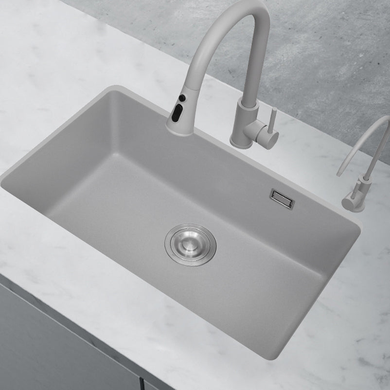 Modern Style Kitchen Sink Overflow Hole Design Drop-In Quartz Kitchen Sink Clearhalo 'Home Improvement' 'home_improvement' 'home_improvement_kitchen_sinks' 'Kitchen Remodel & Kitchen Fixtures' 'Kitchen Sinks & Faucet Components' 'Kitchen Sinks' 'kitchen_sinks' 7126254