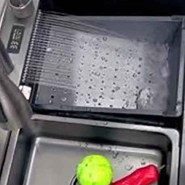 Stainless Steel Kitchen Sink Rectangular Shape Kitchen Sink with Drain Strainer Kit Clearhalo 'Home Improvement' 'home_improvement' 'home_improvement_kitchen_sinks' 'Kitchen Remodel & Kitchen Fixtures' 'Kitchen Sinks & Faucet Components' 'Kitchen Sinks' 'kitchen_sinks' 7126414