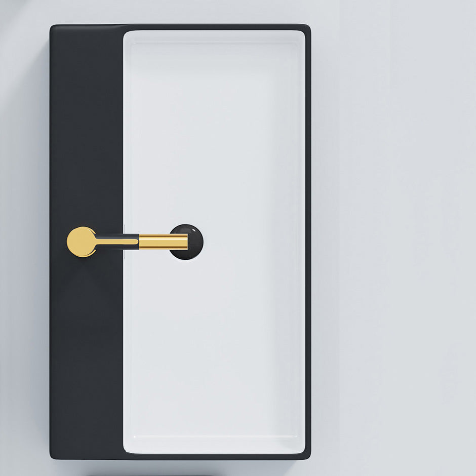 Ceramic Vessel Bath Sink Overflow Rectangular Swivel Faucet Bathroom Sink Clearhalo 'Bathroom Remodel & Bathroom Fixtures' 'Bathroom Sinks & Faucet Components' 'Bathroom Sinks' 'bathroom_sink' 'Home Improvement' 'home_improvement' 'home_improvement_bathroom_sink' 7126495