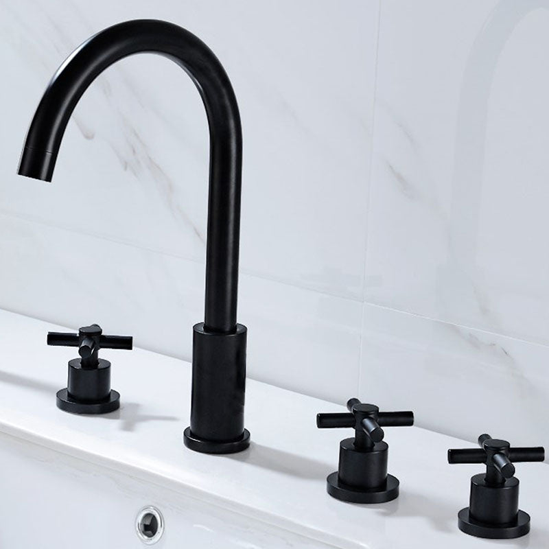 Modern Roman Tub Faucet Set Copper Deck-Mount with Handles Bathtub Faucet Clearhalo 'Bathroom Remodel & Bathroom Fixtures' 'Bathtub Faucets' 'bathtub_faucets' 'Home Improvement' 'home_improvement' 'home_improvement_bathtub_faucets' 7126626