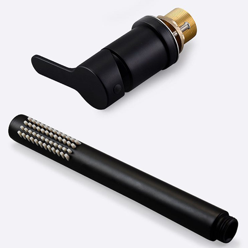 Modern Roman Tub Faucet Set Copper Deck-Mount with Handles Bathtub Faucet Clearhalo 'Bathroom Remodel & Bathroom Fixtures' 'Bathtub Faucets' 'bathtub_faucets' 'Home Improvement' 'home_improvement' 'home_improvement_bathtub_faucets' 7126637