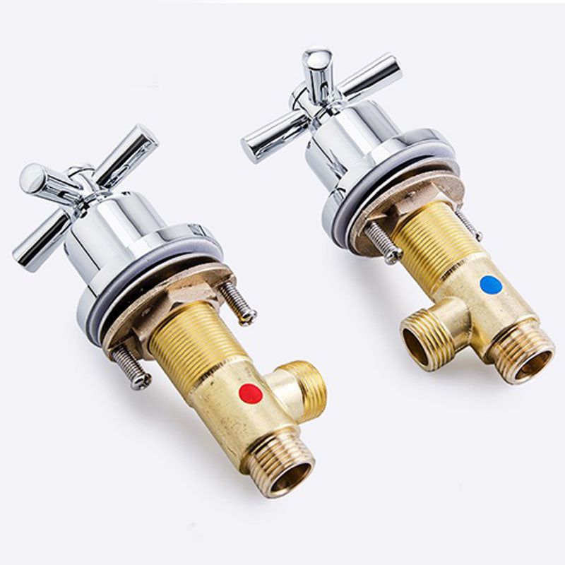 Modern Roman Tub Faucet Set Copper Deck-Mount with Handles Bathtub Faucet Clearhalo 'Bathroom Remodel & Bathroom Fixtures' 'Bathtub Faucets' 'bathtub_faucets' 'Home Improvement' 'home_improvement' 'home_improvement_bathtub_faucets' 7126639