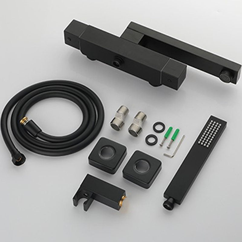 Modern Tub Spouts Copper Wall Mounted with Hand Shower and Knob Handles Tub Filler Clearhalo 'Bathroom Remodel & Bathroom Fixtures' 'Bathtub Faucets' 'bathtub_faucets' 'Home Improvement' 'home_improvement' 'home_improvement_bathtub_faucets' 7126682