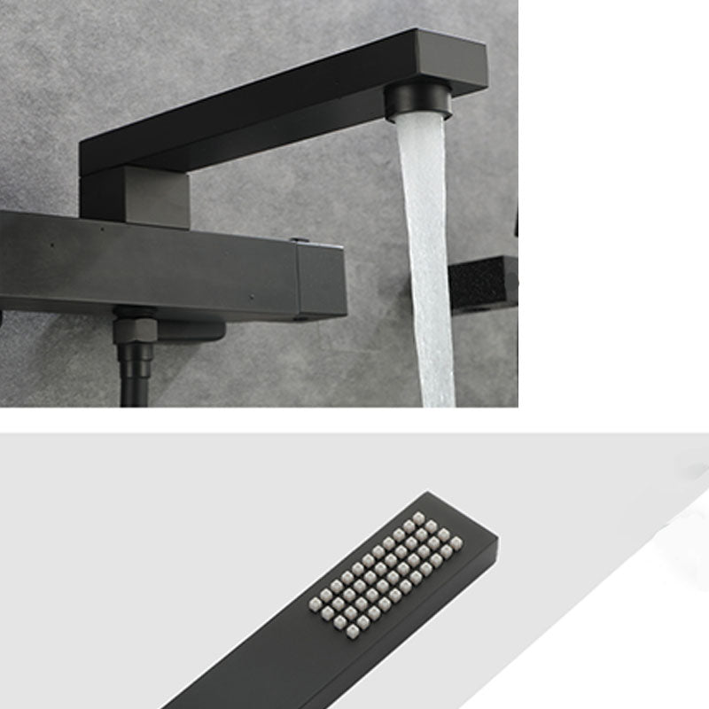 Modern Tub Spouts Copper Wall Mounted with Hand Shower and Knob Handles Tub Filler Clearhalo 'Bathroom Remodel & Bathroom Fixtures' 'Bathtub Faucets' 'bathtub_faucets' 'Home Improvement' 'home_improvement' 'home_improvement_bathtub_faucets' 7126683