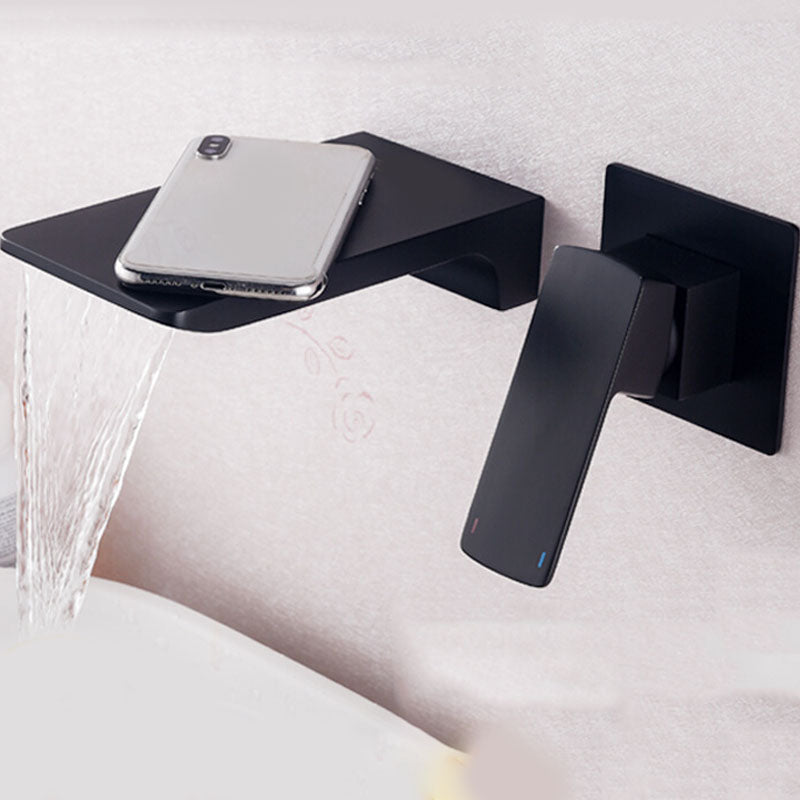 Modern Tub Spout Trim Copper Wall Mounted Waterfall Tub Faucet Trim Clearhalo 'Bathroom Remodel & Bathroom Fixtures' 'Bathtub Faucets' 'bathtub_faucets' 'Home Improvement' 'home_improvement' 'home_improvement_bathtub_faucets' 7126715