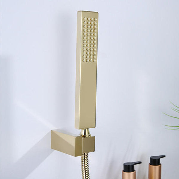 Modern Tub Filler Trim Copper Wall Mounted with Handshower Waterfall Tub Filler Clearhalo 'Bathroom Remodel & Bathroom Fixtures' 'Bathtub Faucets' 'bathtub_faucets' 'Home Improvement' 'home_improvement' 'home_improvement_bathtub_faucets' 7126781