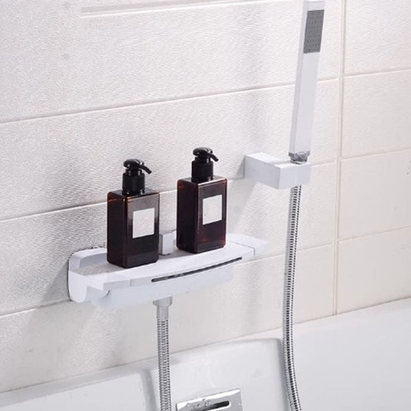 Modern Tub Filler Trim Copper Wall Mounted with Handshower Waterfall Tub Filler White Waterfall & Handheld Shower Clearhalo 'Bathroom Remodel & Bathroom Fixtures' 'Bathtub Faucets' 'bathtub_faucets' 'Home Improvement' 'home_improvement' 'home_improvement_bathtub_faucets' 7126786