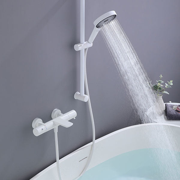 Modern Tub Filler Trim Copper Wall Mounted with Handshower Waterfall Tub Filler Clearhalo 'Bathroom Remodel & Bathroom Fixtures' 'Bathtub Faucets' 'bathtub_faucets' 'Home Improvement' 'home_improvement' 'home_improvement_bathtub_faucets' 7126792