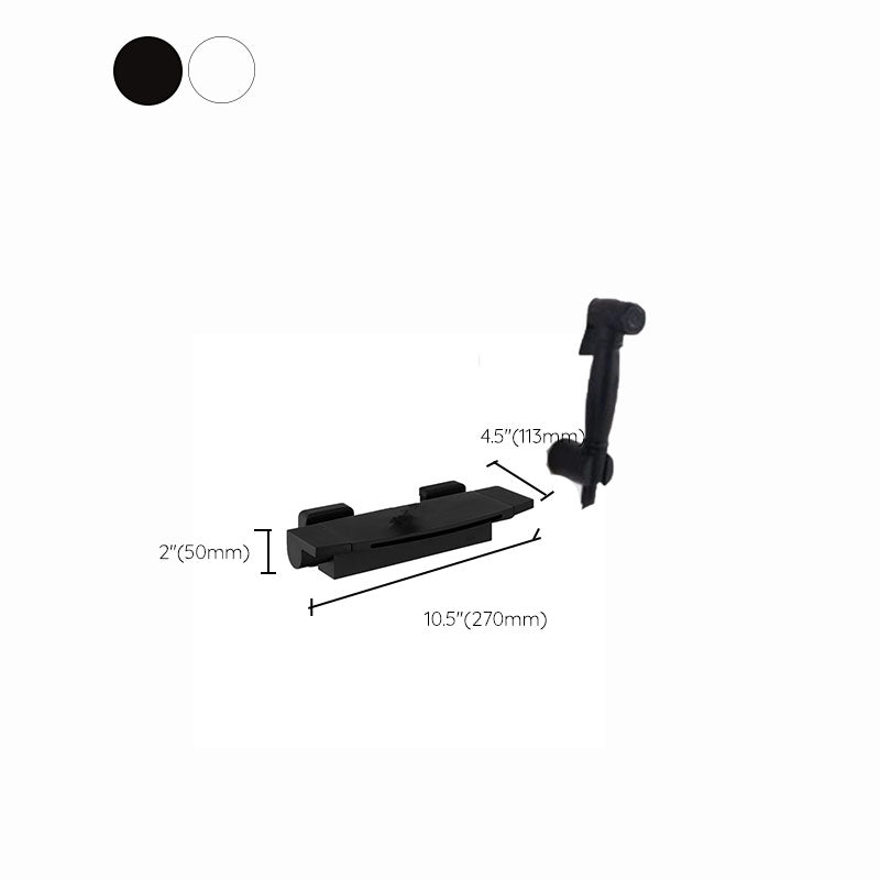 Modern Tub Filler Trim Copper Wall Mounted with Handshower Waterfall Tub Filler Clearhalo 'Bathroom Remodel & Bathroom Fixtures' 'Bathtub Faucets' 'bathtub_faucets' 'Home Improvement' 'home_improvement' 'home_improvement_bathtub_faucets' 7126804